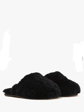 UGG Black Curly Slides size 8 Left New